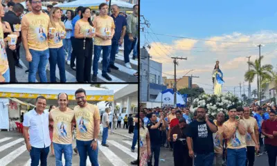 Gladson segue multidão na procissão de Nossa Senhora da Glória em Cruzeiro do Sul