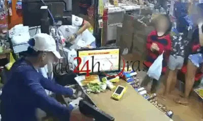 Bandidos prendem motorista no porta-malas, assaltam comércios e trocam tiros com policial