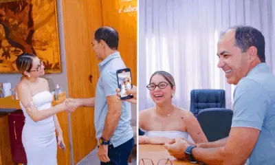Marília Tavares visita Zequinha antes de show no Festival da Farinha