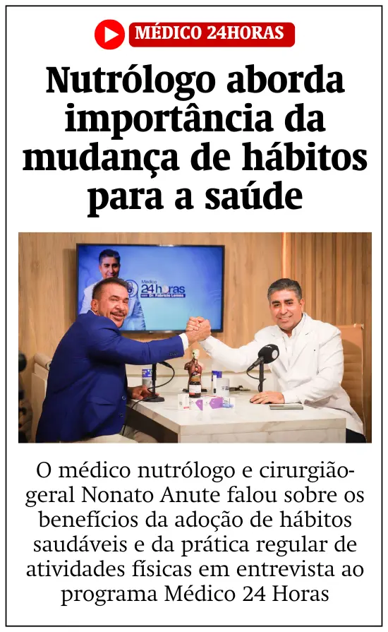 Nutrólogo aborda importância da mudança de hábitos para a saúde