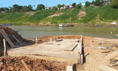 Rampa de acesso ao Rio Iaco começa a receber concretagem