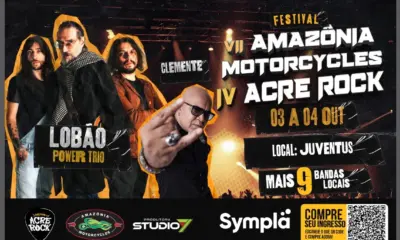 Festival terá show de Lobão no Juventus em Rio Branco