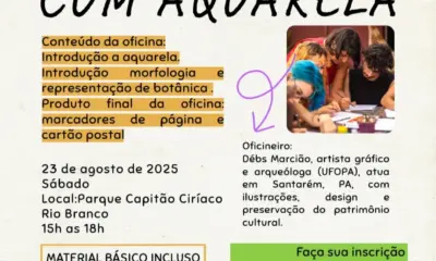 Oficina de Desenho Botânico une arte e natureza em Rio Branco
