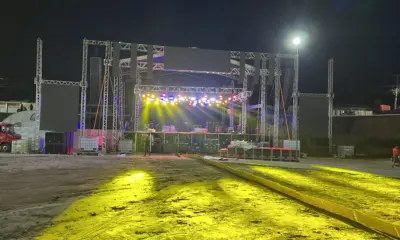 Palco principal já está pronto para o Festival da Farinha