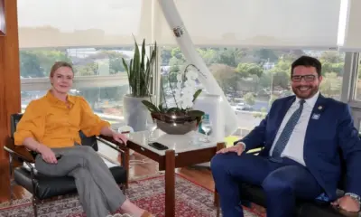 Após receber Lula no Acre, Gladson cumpre agenda com Gleisi Hoffman em Brasília