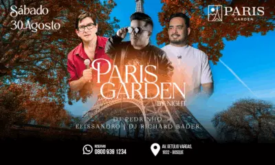 Paris Garden promove noite especial com DJs e música ao vivo neste sábado, 30