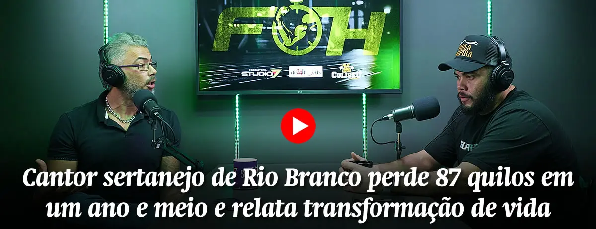 Cantor sertanejo de Rio Branco perde 87 quilos em um ano e meio e relata transformação de vida