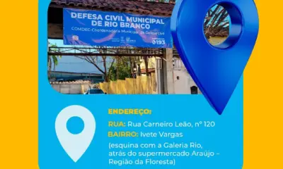 Defesa Civil de Rio Branco passa a atender em novo endereço
