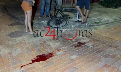 Ciclista sofre traumatismo craniano após colisão com veículo
