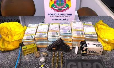 Polícia apreende mais de R$ 211 mil em dinheiro, drogas e arma em Brasileia