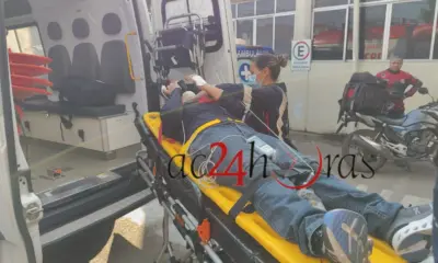 Casal sofre acidente de moto após pneu furar na AC-40