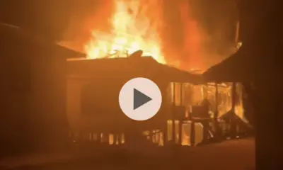 Fogo em Tarauacá destrói casas de madeira e PM acredita em incêndio criminoso