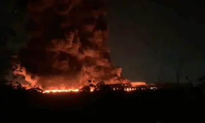 Incêndio em fábrica no Distrito Industrial de Manaus já dura mais de 18 horas
