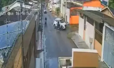 Vídeo mostra acidente entre carro e moto no Castelo Branco