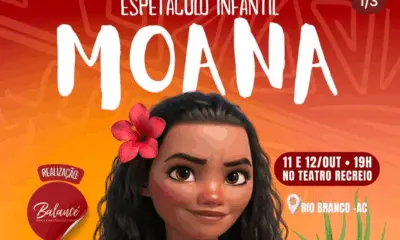 Cine Recreio vai receber o espetáculo infantil ‘Moana’ em Rio Branco