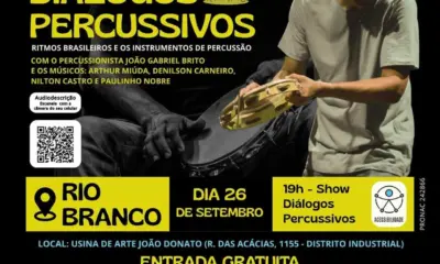 Show “Diálogos Percussivos” reúne músicos acreanos em homenagem à música brasileira