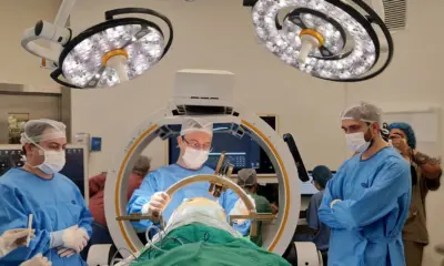 Tecnologia de ponta: Cirurgia de Bruninho foi realizada em suíte robótica