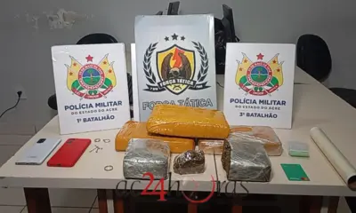 Polícia prende dupla com mais de 4 kg de ‘skunk’ em Rio Branco