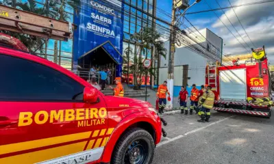 Princípio de incêndio é registrado no prédio da Secretaria de Infraestrutura em Rio Branco