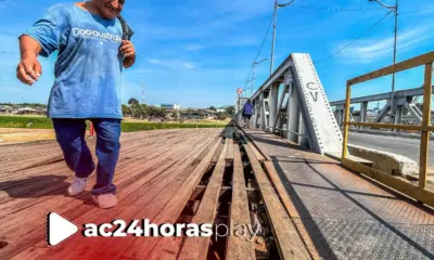 Passarela da ponte Juscelino Kubitschek oferece risco a população de Rio Branco