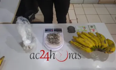 Em Rio Branco, mulheres são presas com drogas escondidas em bananas