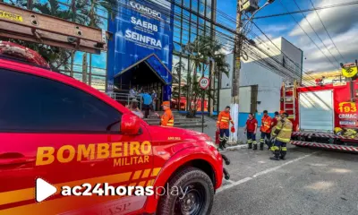 Princípio de incêndio atinge prédio da Seinfra em Rio Branco