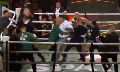 Duelo entre Popó e Wanderlei termina com violência entre equipes no ringue
