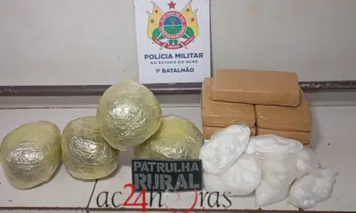 Homem tenta fugir, mas acaba preso com 15 kg de drogas  na Transacreana