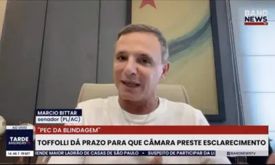 Bittar critica ministros do STF e defende que decisão sobre anistia cabe ao Congresso