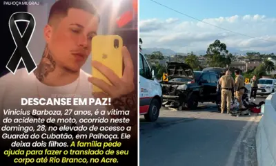 Acreano de 27 anos morre em acidente de moto em Santa Catarina