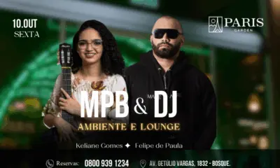Paris Garden promove noite de MPB e Lounge nesta sexta