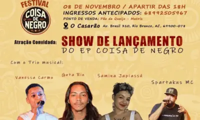 Festival Coisa de Negro celebra ritmos afro-brasileiros em Rio Branco