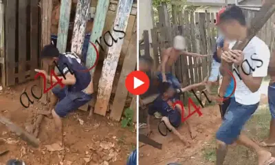 Acusado de furtos é espancado no Papoco até confessar crimes