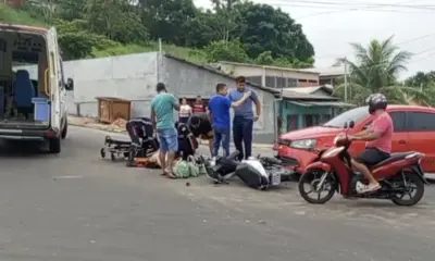 Mais um acidente entre carro e moto é registrado em Cruzeiro do Sul
