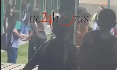 Alunos são retirados de escola após incêndio em terreno baldio na capital do Acre