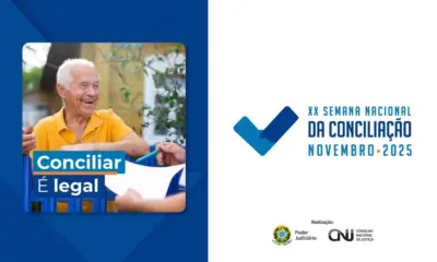 20ª Semana Nacional da Conciliação ocorrerá de 3 a 7 de novembro