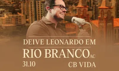Deive Leonardo se apresenta nesta sexta-feira em Rio Branco