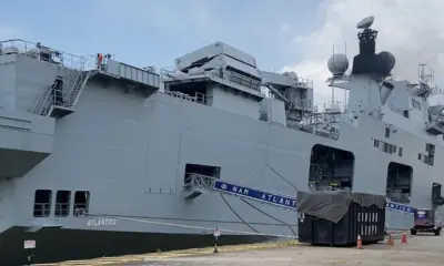 Maior navio de guerra da América Latina chega a Belém para segurança e defesa durante a COP30