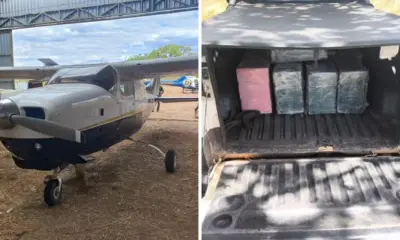 PF apreende cocaína em avião após pouso em pista clandestina no Tocantins