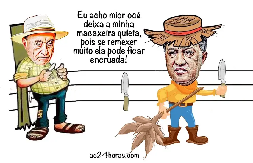 Segurando na macaxeira