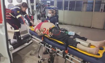 Trabalhador sofre queda de quatro metros enquanto limpava vidros de igreja