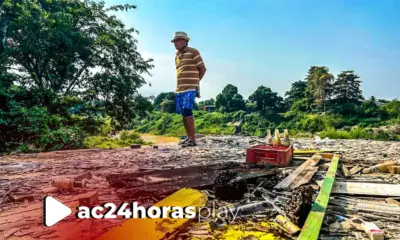 Comeriante é surpreendido pela prefeitura na barranqueira do Rio Acre