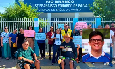 Servidores fecham unidade de saúde no Rui Lino em protesto contra presidente de bairro