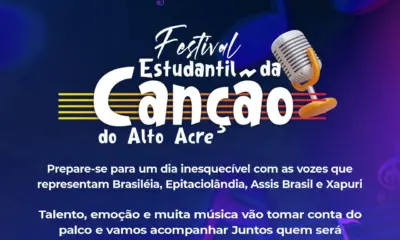Final do I Festival Estudantil da Canção do Alto Acre ocorre nesta sexta (17)