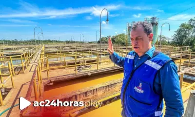 Em Rio Branco, Saerb pede uso consciente da água durante turbidez do rio Acre