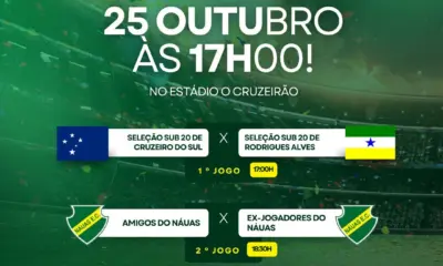 102 anos do Náuas Esporte Club será celebrado no sábado (25) em Cruzeiro do Sul 