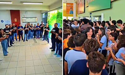 Anglo emociona pais e filhos no último dia de aula do terceirão