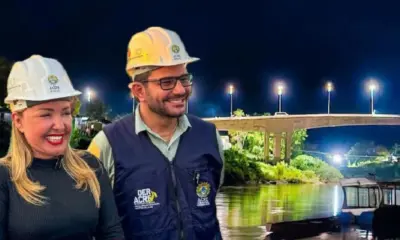 Gladson e Sula entregam Ponte da Sibéria, em Xapuri, neste domingo
