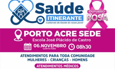 Saúde Itinerante leva atendimentos médicos e exames à comunidade de Porto Acre