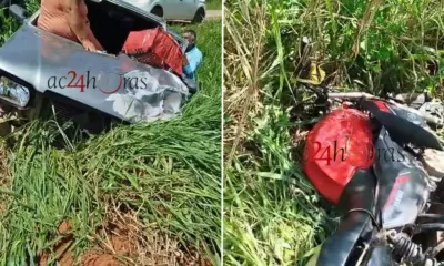 Mototaxista morre em colisão na BR-364, no trecho de Vila Campinas